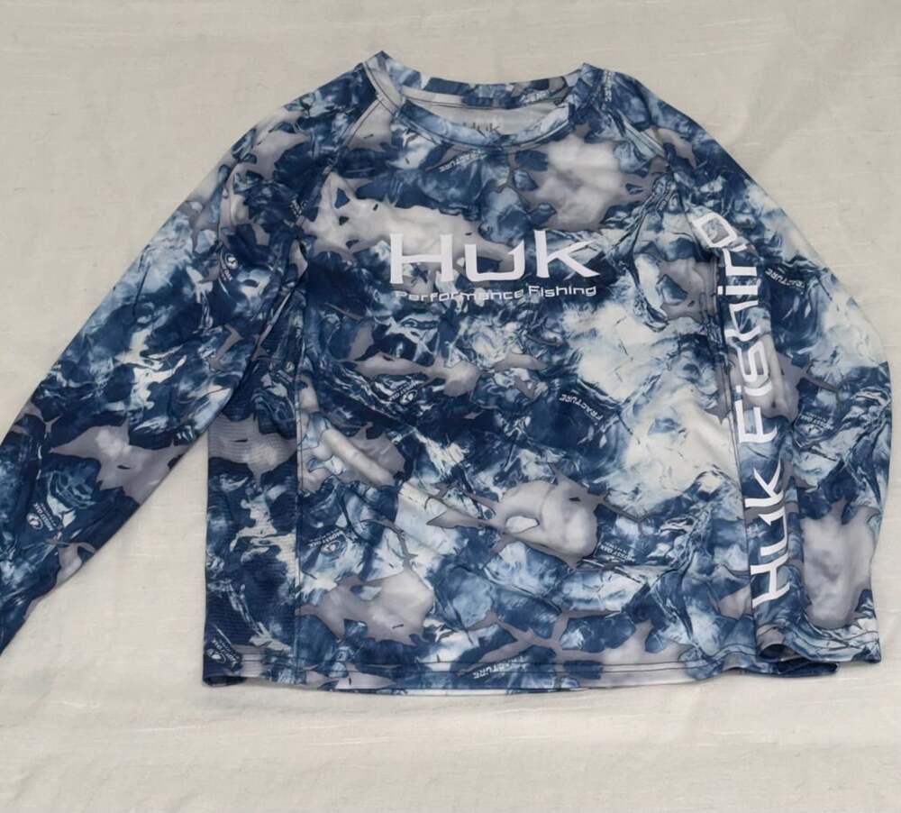 Huk Pursuit Mossy Oak Fracture Size YS Long Sleeve Shirt